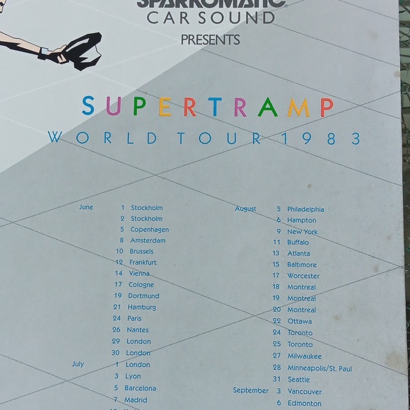 Vintage Supertramp Concert Programme with 3 Ticket Stubs - Picture 5 of 14